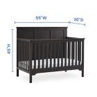 Alternate image 5 for Delta Children Sweet Beginnings Sage Flat Top 6-in-1 Convertible Crib in Stone Grey