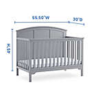 Alternate image 9 for Delta Children Sweet Beginnings Sage Curve Top 6-in-1 Convertible Crib in Grey