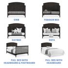 Alternate image 8 for Delta Children Sweet Beginnings Sage Curve Top 6-in-1 Convertible Crib in Stone Grey