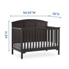 Alternate image 9 for Delta Children Sweet Beginnings Sage Curve Top 6-in-1 Convertible Crib in Stone Grey