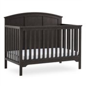 Delta Children Sweet Beginnings Sage Curve Top 6-in-1 Convertible Crib in Stone Grey