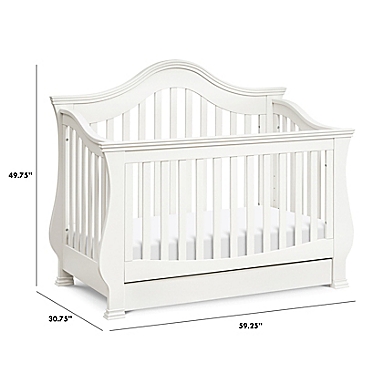 Million Dollar Baby Classic Ashbury 4-in-1 Convertible Crib in Warm White. View a larger version of this product image.