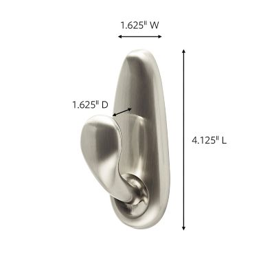 3M Command&trade; Large Metal Hooks in Brushed Nickel (Set of 2). View a larger version of this product image.