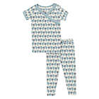 Alternate image 0 for KicKee Pants&reg; Size 2T Natural Hydrangias Short Sleeve Kimono Pajama Set in Blue