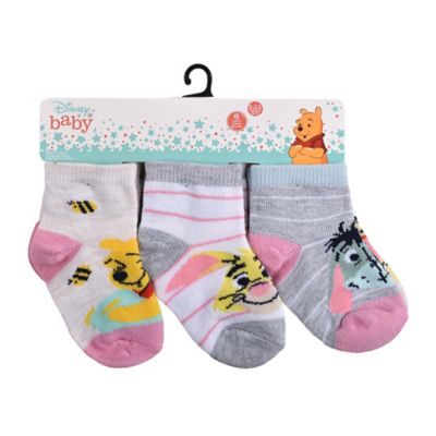 Disney Baby&reg; 6-Pack Winnie the Pooh Best of Friends Socks in Pink