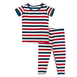 KicKee Pants® USA Stripes Short Sleeve Pajama Set in Blue/Red