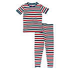 Alternate image 0 for KicKee Pants&reg; Size 4T USA Stripes Short Sleeve Pajama Set in Blue/Red