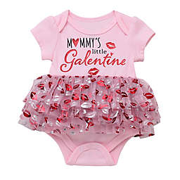 Baby Starters® Size 9M "Mommy's Little Galentine" Tutu Bodysuit in Pink
