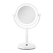 Zadro&reg; 1x/10x LED Cordless Vanity Mirror in White