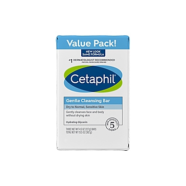 Cetaphil&reg; 3-Count 4.5 oz. Cleansing Bar. View a larger version of this product image.