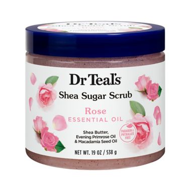 Dr. Teal's&reg; 19 oz. Shea Sugar Scrub with Rose Essential Oil. View a larger version of this product image.