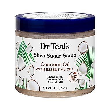Dr. Teal&#39;s&reg; 19 oz. Shea Sugar Scrub with Coconut Oil and Essential Oils. View a larger version of this product image.