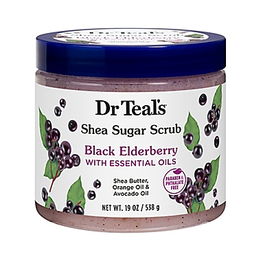 Dr. Teal&#39;s&reg; 19 oz. Shea Sugar Scrub with Elderberry with Essential Oils. View a larger version of this product image.