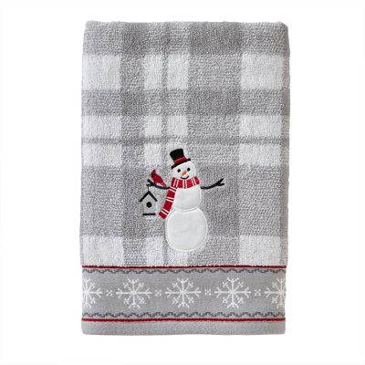 SKL Home Whistler Snowman Bath Towel in Grey