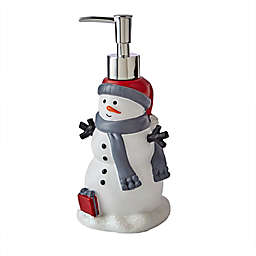 SKL Home Whistler Snowman Lotion Dispenser in Dove Grey