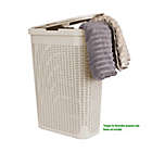 Alternate image 6 for Mind Reader 40-Liter Slim Laundry Hamper in Ivory White