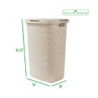 Alternate image 2 for Mind Reader 60-Liter Laundry Hamper in Ivory White