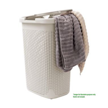 Mind Reader 60-Liter Laundry Hamper in Ivory White. View a larger version of this product image.