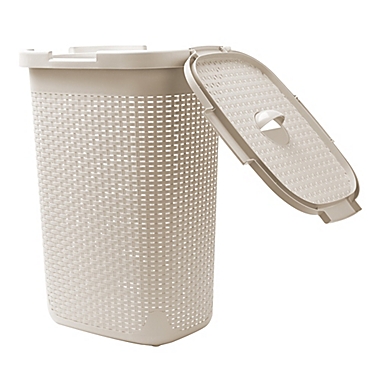 Mind Reader 60-Liter Laundry Hamper in Ivory White. View a larger version of this product image.