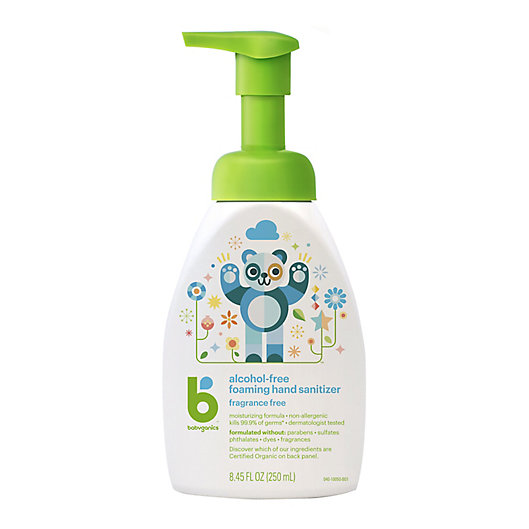 Alternate image 1 for Babyganics® 8.45 oz. Fragrance-Free Alcohol-Free Foaming Hand Sanitizer