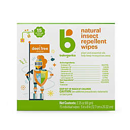 Babyganics® 15-Count Natural Insect Repellent Wipes