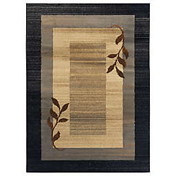 Home Dynamix Royalty Clover 5' x 7' Area Rug in Black
