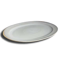 Carmel Ceramica® Rhapsody 16.5-Inch Oval Serving Platter in Grey