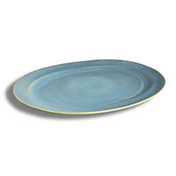 Carmel Ceramica® Stillwater 16.5-Inch Oval Serving Platter in Green