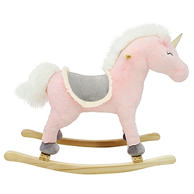 Soft Landing&trade; Joyrides Unicorn Sit-In Rocking Toy in Pink. View a larger version of this product image.