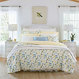 Laura Ashley® Meadow Floral 3-Piece Reversible Full/Queen Duvet Cover Set in Blue