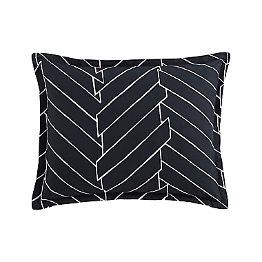 City Scene&reg; Ceres Reversible Comforter Set in Black. View a larger version of this product image.