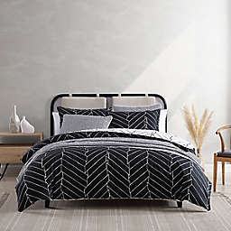 City Scene® Ceres 3-Piece Reversible King Comforter Set in Black