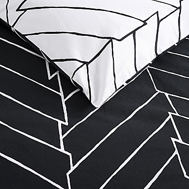 City Scene&reg; Ceres Reversible Comforter Set in Black. View a larger version of this product image.
