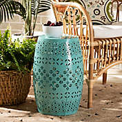 Baxton Studio Opaline Finished Metal Outdoor Side Table