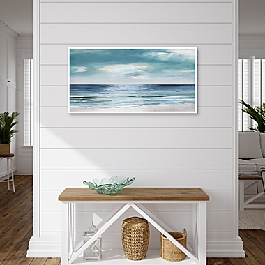 Masterpiece Art Gallery Silver Shore Framed Canvas Wall Art. View a larger version of this product image.