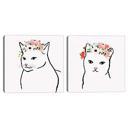 Masterpiece Art Gallery Cleo I & II 20-Inch Square Canvas Wall Decor Set