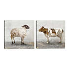Alternate image 0 for Masterpiece Art Gallery Rustic White Sheep & Brown 20-Inch Square Canvas Wall Art