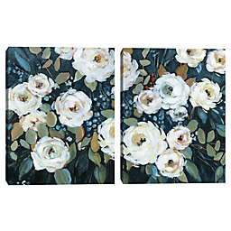 Masterpiece Art Gallery Moonlit Garden II & III 18-Inch x 24-Inch Canvas Wall Decor Set