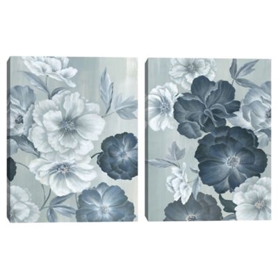 Masterpiece Art Gallery Delicate Blooms I &amp; II 18-Inch x 24-Inch Canvas Wall Decor Set