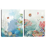 Masterpiece Art Gallery Great Coral Reef I &amp; II 18-Inch x 24-Inch Canvas Wall Decor Set