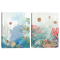 Masterpiece Art Gallery Great Coral Reef I & II 18-Inch x 24-Inch Canvas Wall Decor Set