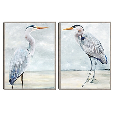 Masterpiece Art Gallery Beach Blue Heron I & II 24-Inch x 48-Inch Canvas Wall Art. View a larger version of this product image.