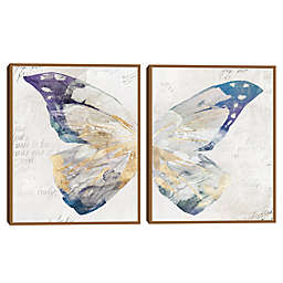 Masterpiece Art Gallery Butterfly Effect II & III Framed Canvas Wall Art (Set of 2)