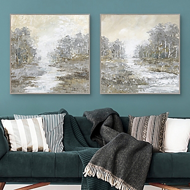Masterpiece Art Gallery Babbling Brook I &amp; II 31-Inch Square Framed Wall Art. View a larger version of this product image.