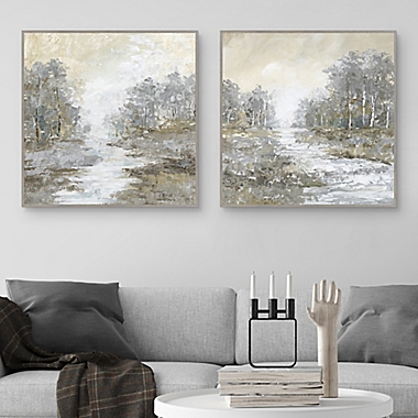 Masterpiece Art Gallery Babbling Brook I &amp; II 31-Inch Square Framed Wall Art. View a larger version of this product image.
