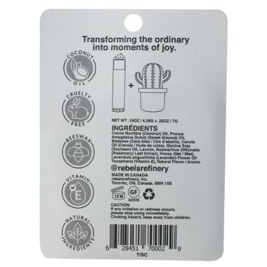 Rebels Refinery&trade; 2-Pack Cactus Lip Balm in Green. View a larger version of this product image.