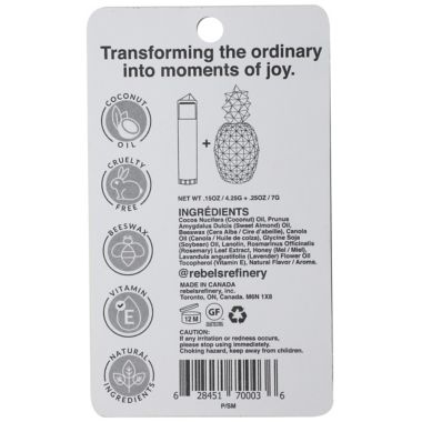 Rebels Refinery&trade; 2-Pack Pineapple Lip Balm. View a larger version of this product image.