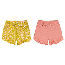 Lamaze® 2-Pack Ruffle Organic Cotton Shorts in Peach/Gold