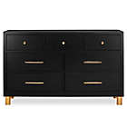 Alternate image 3 for Evolur Loft Art Deco Double Dresser,Black & gold