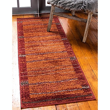 Unique Loom Harvest Foilage 6&#39; Runner Powerloomed in Terracotta/brown. View a larger version of this product image.